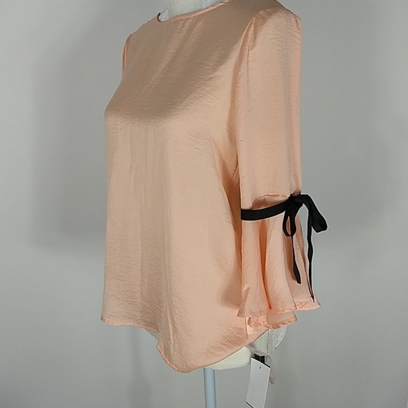 Women's 3/4 tops Peach with Ribbons - Picture 3 of 8